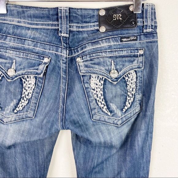 Miss Me Low Rise Bootcut Wing Denim Jeans 28 - Picture 7 of 10